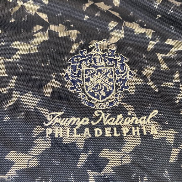 Dunning Golf Performance Polo Trump National Philadelphia Blue Gray XL - Picture 4 of 6